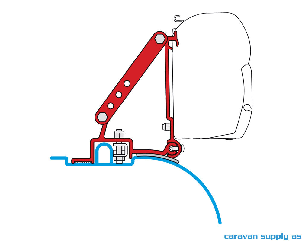 Feste F45 Ducato high roof før 06/06 2x8cm feste 9
