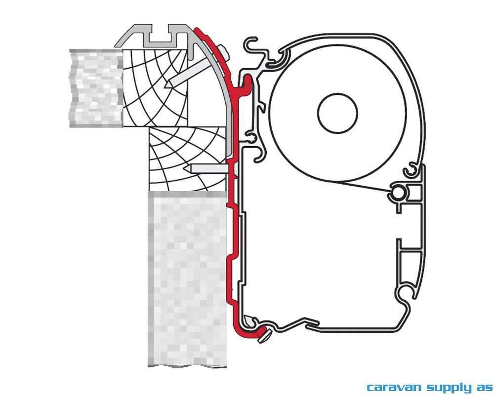 Feste F45 Eura Mobil 450cm skinne 98655-703