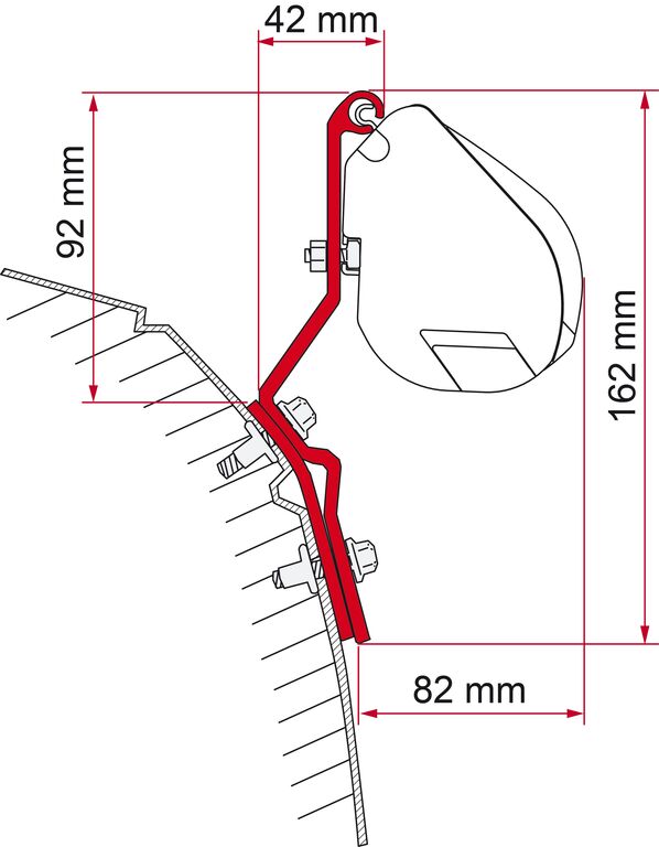 Feste F35 Kit VW T4 Lift Roof 2x8cm feste 98655-11