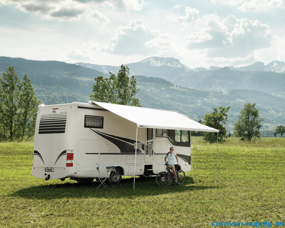 Markise Omnistor 9200 400cm hvit boks mystic grey
