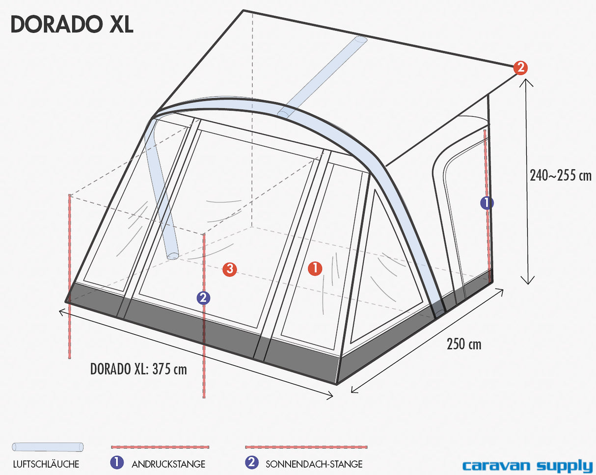 Telt Westfield Dorado 375 XL inkl. AAS