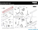Thule top mounting rail