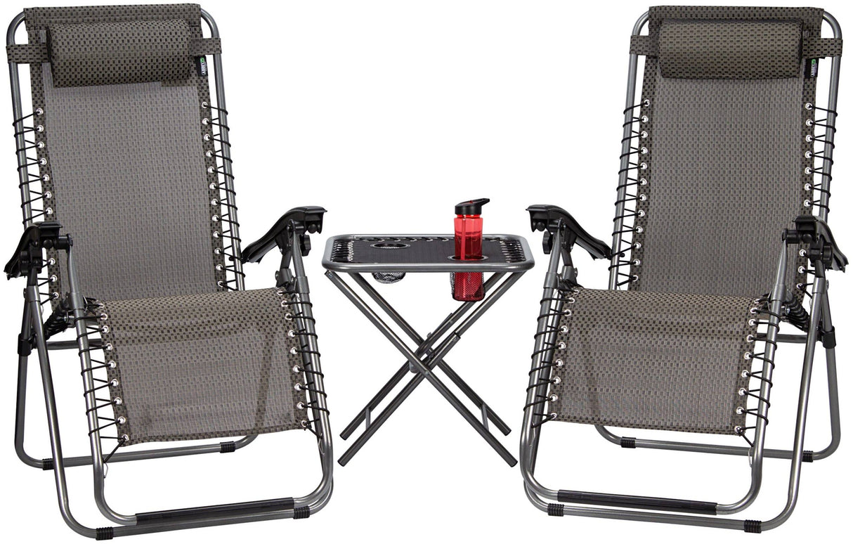 Patio 3 dels sett Campingstol og bord