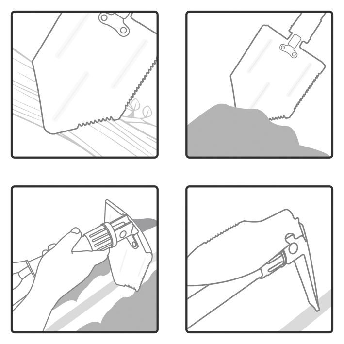 Pioner Sammenleggbar Spade