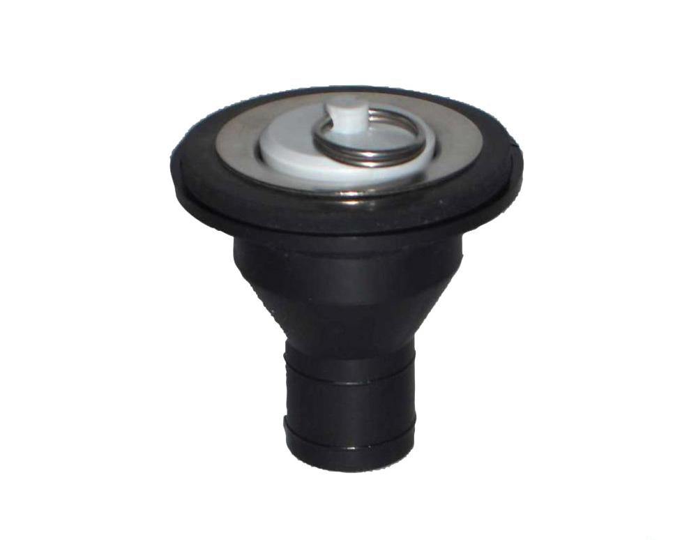 Avløp u/vannlås rett Ø33mm rør 28mm m/propp svart