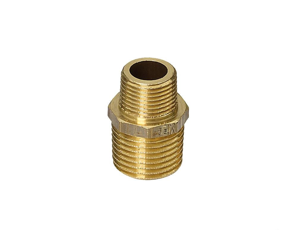 Adapter UniQuick m/gjenger 1/2"/3/8" messing