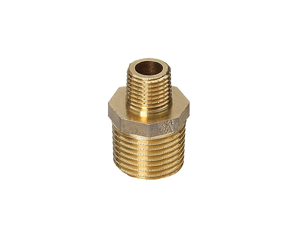 Adapter UniQuick m/gjenger 1/2"/1/4" messing