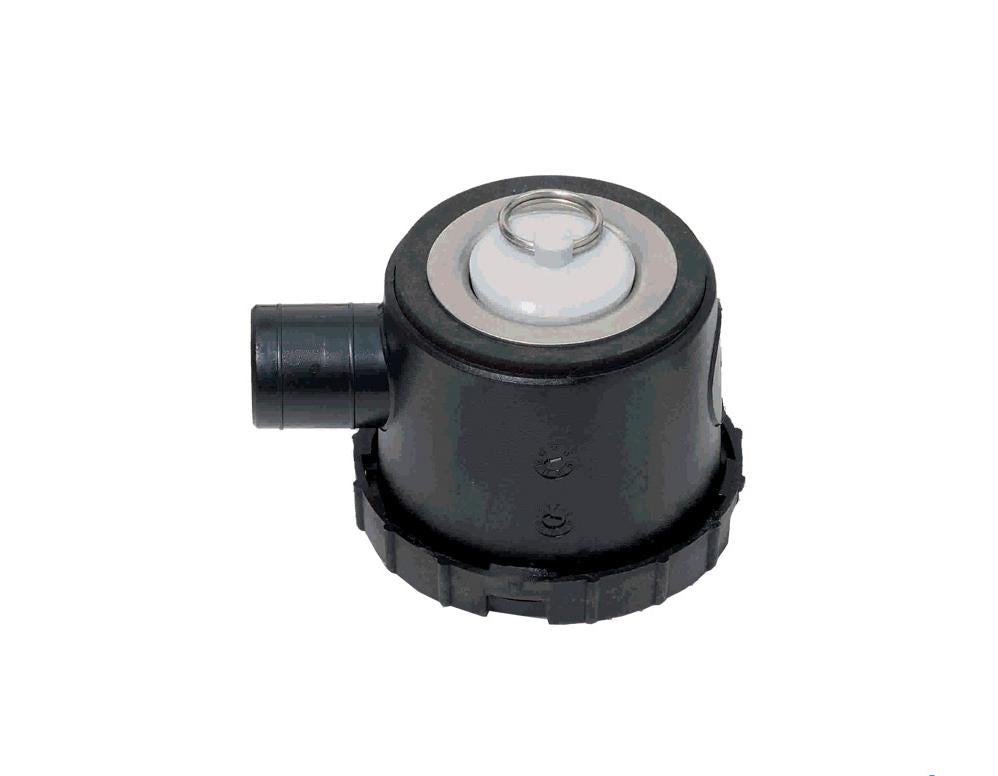 Avløp m/vannlås L Ø33mm rør 28mm m/propp svart