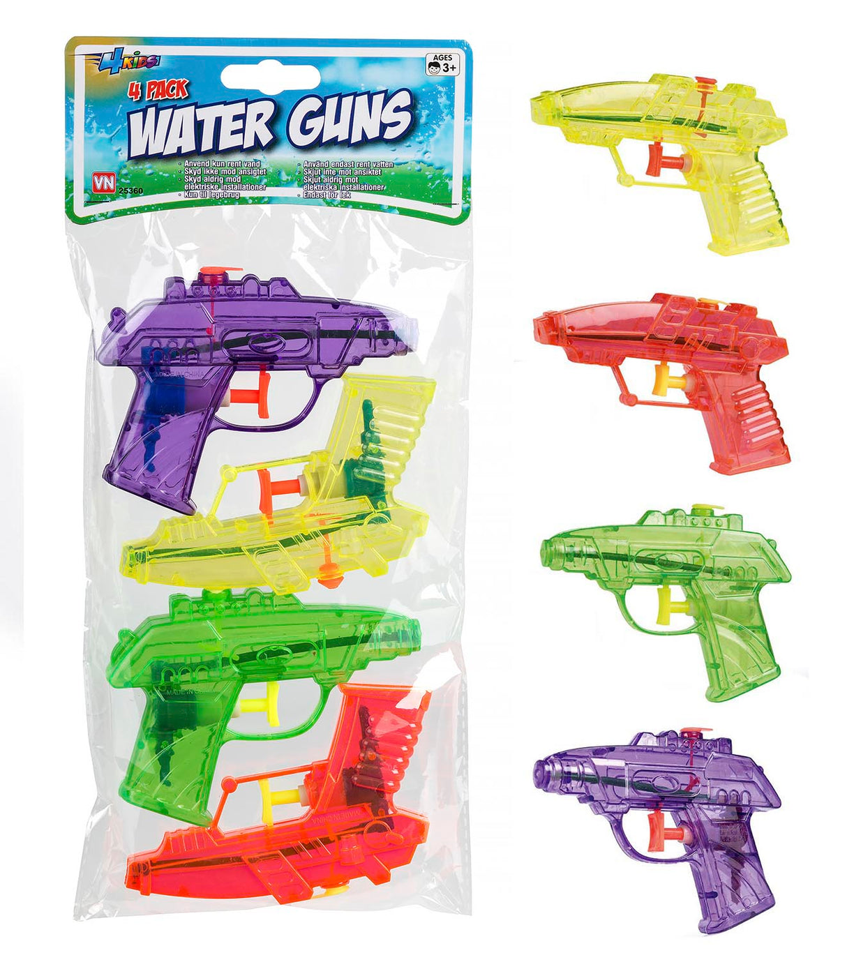 VANNPISTOL 11,5cm 4-PACK Pris pr. stk