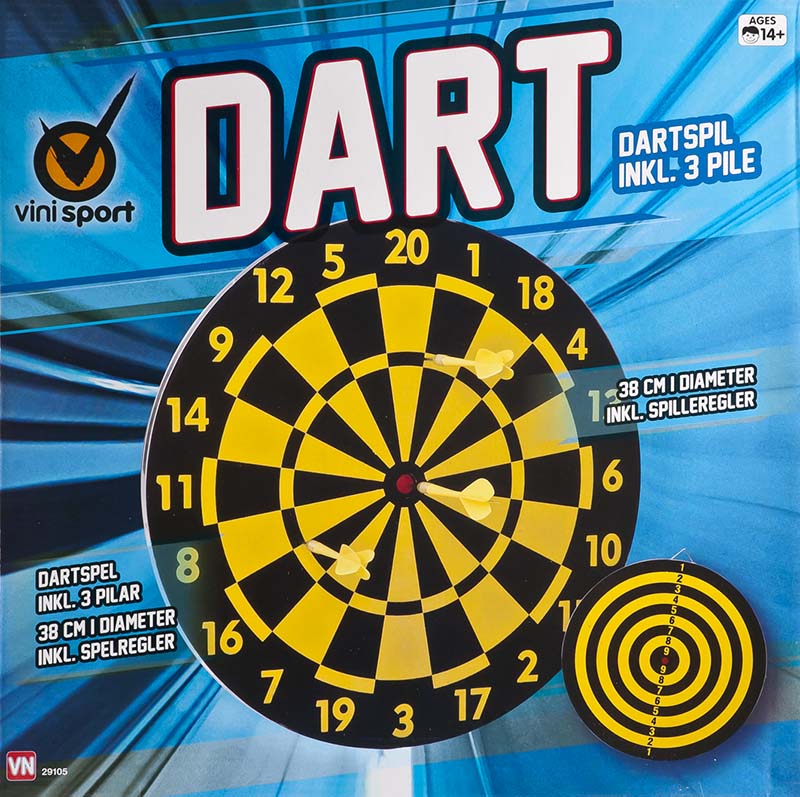DARTSPILL+3 PILER ø38Cm Pris pr. stk