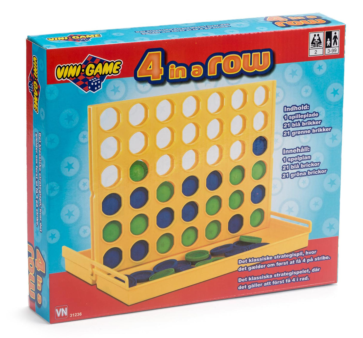 VINI 4 PÅ STRIBE I BOX Pris pr. stk