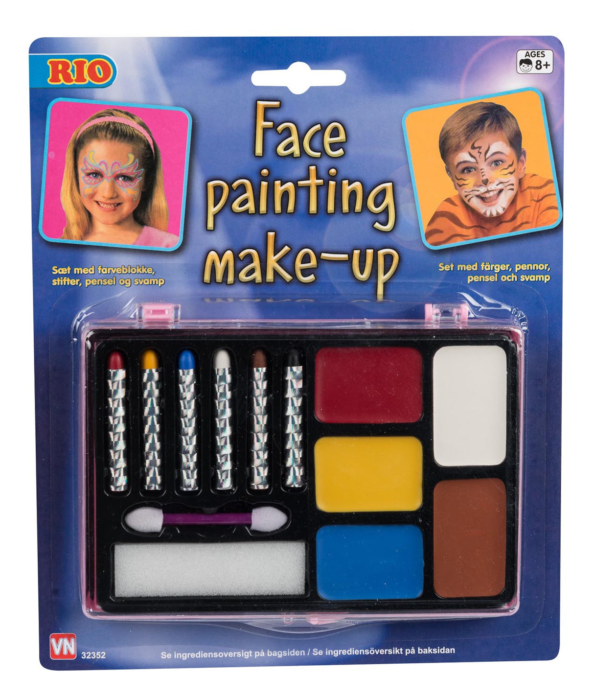 Ansiktsmake-up 6xstift Mm