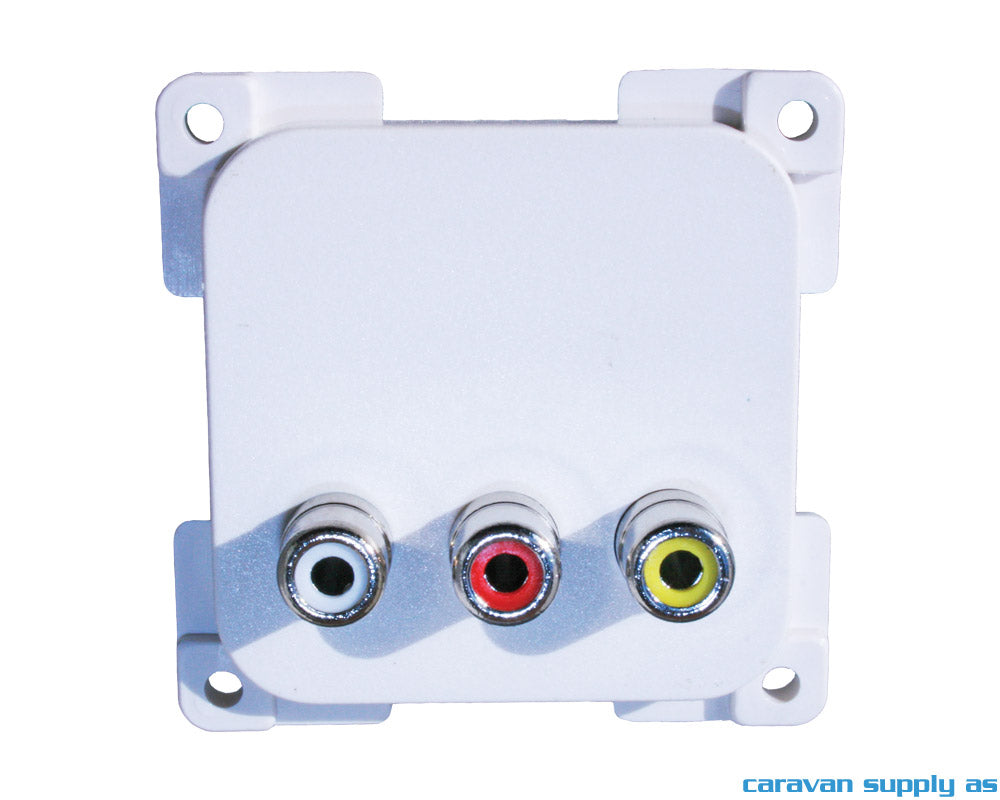 Uttak audio/video C-Line u/ramme 50x50mm hvit
