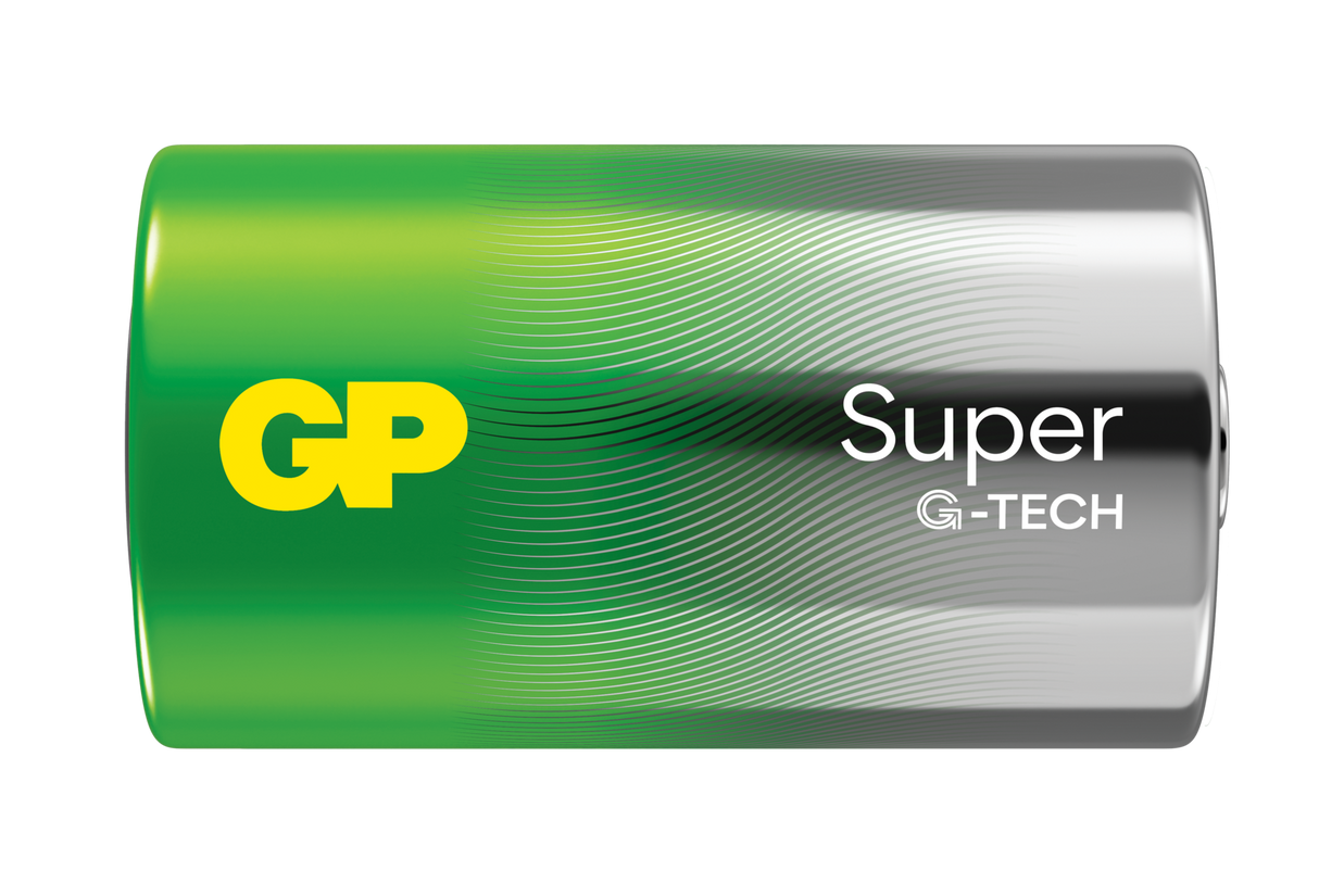 Batteri GP Super LR20/D alkalisk 1,5V 2stk