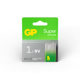 Batteri GP Super 6LF22/9V alkalisk 9V 1stk