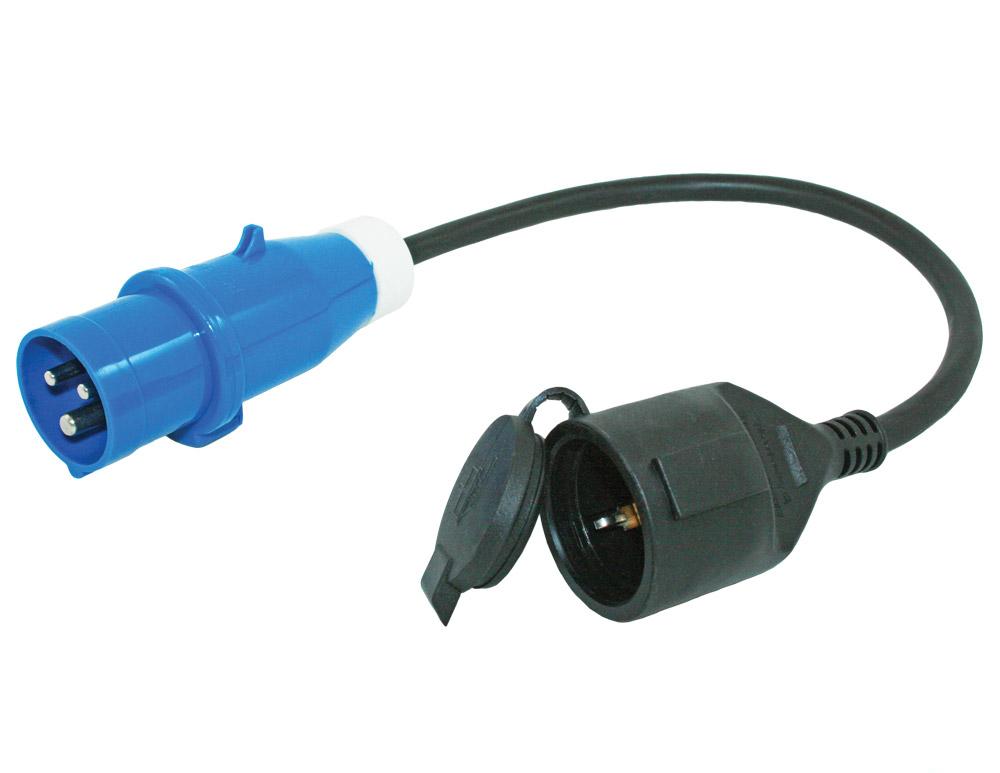 Kabel 50cm hann CEE17 + hunn schuko