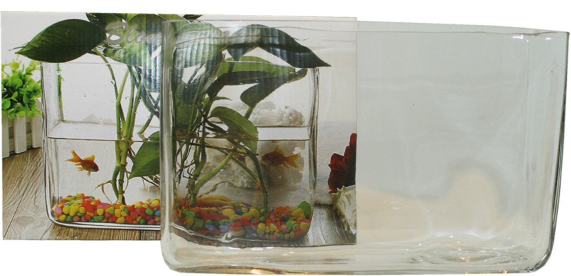 BLOMSTERVASE GLASS 28 CM BRED