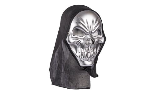 SILVER SKULL MASKEmHETTE