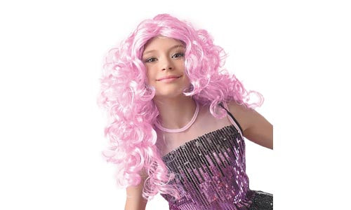 PINK PARYKK KRØLLET HÅR