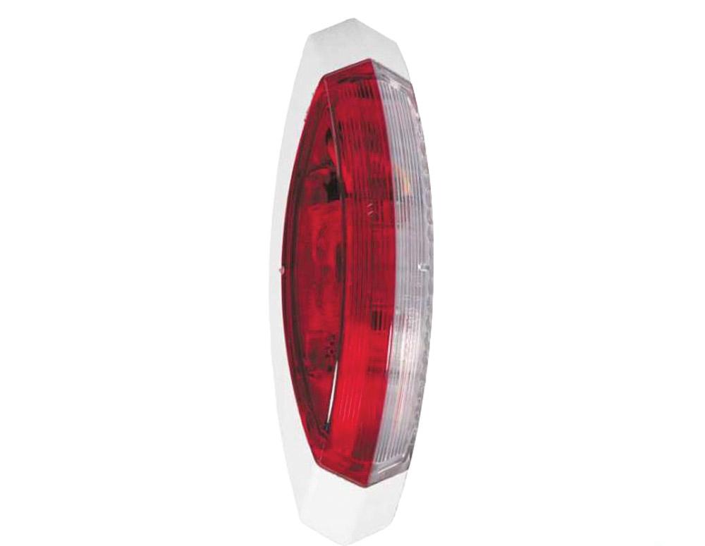 Markeringslys Hella avlang 122x39x28mm hvit ramme