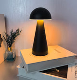 Bordlampe oppladbar sopp messing