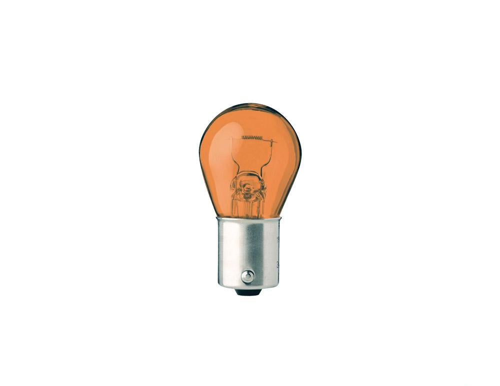 Lyspære BA15S 21W 12V orange