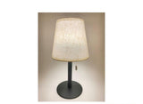 Bordlampe oppladbar m/svart fot