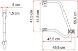 Dørsikring Fiamma Security 46cm Pro