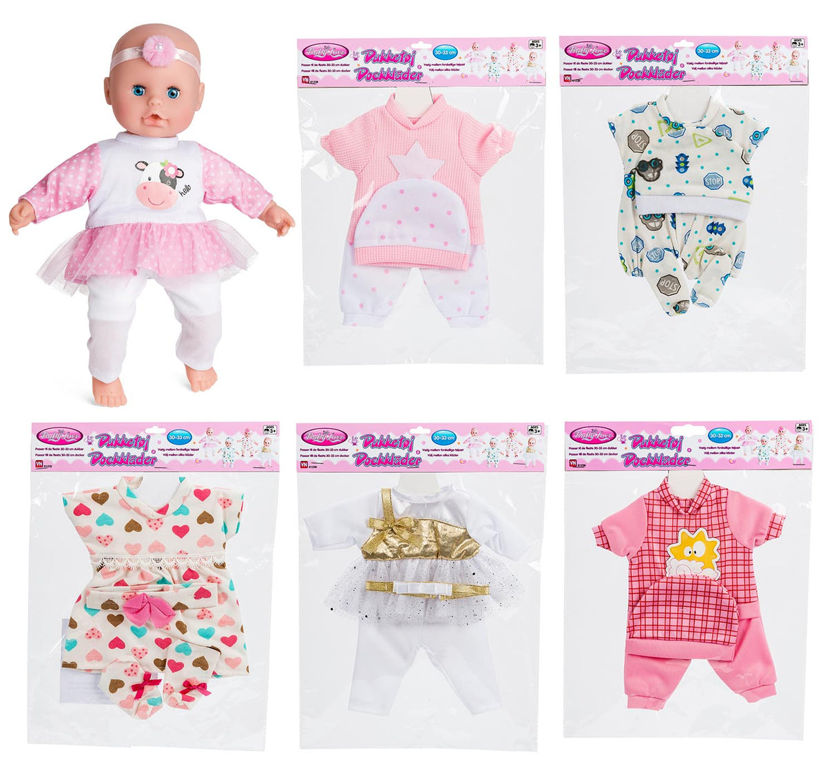 MY BABY DUKKETØY 30/33cm Pris pr. stk