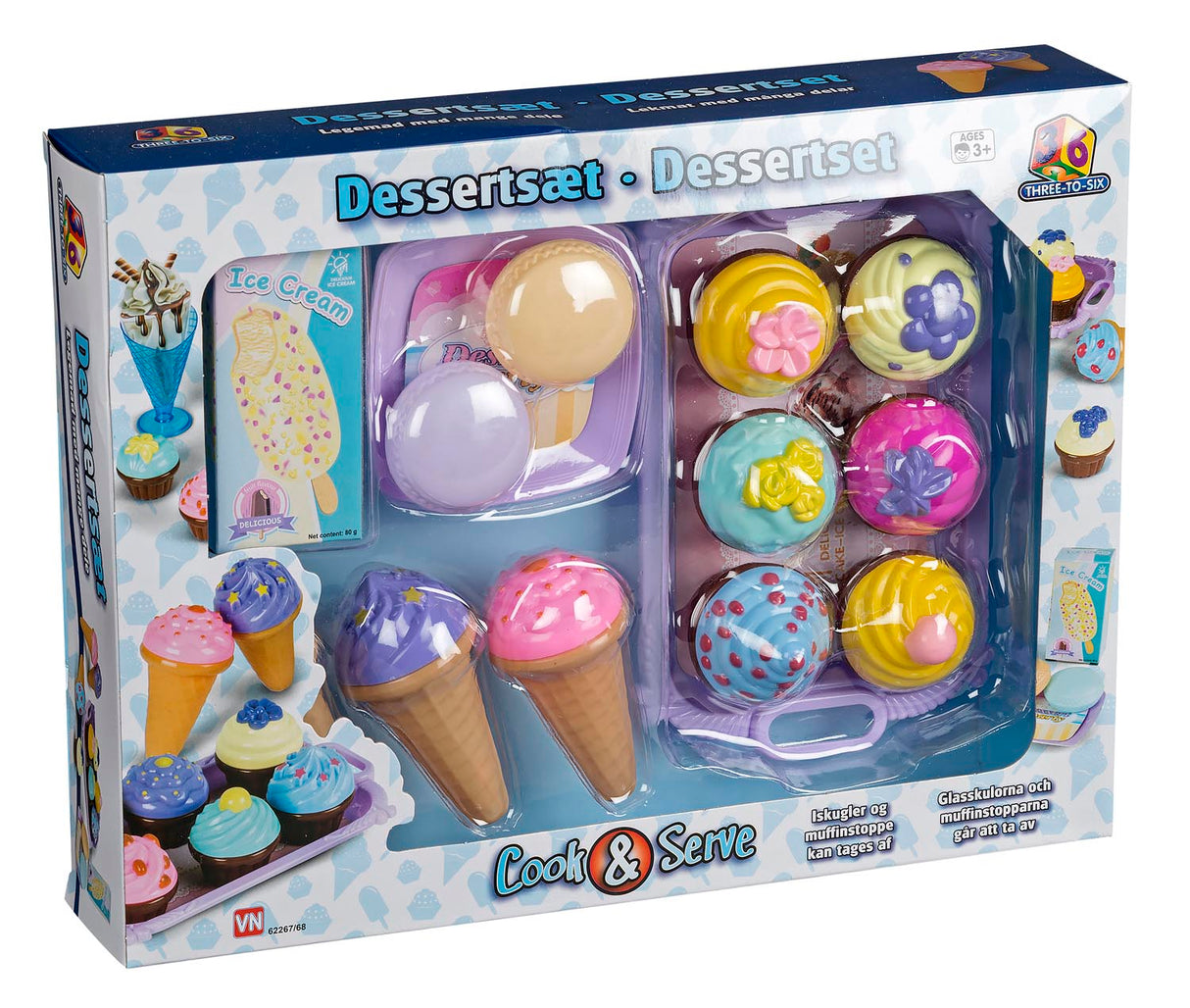 3-2-6 DESSERTSETT i W/B Pris pr. stk