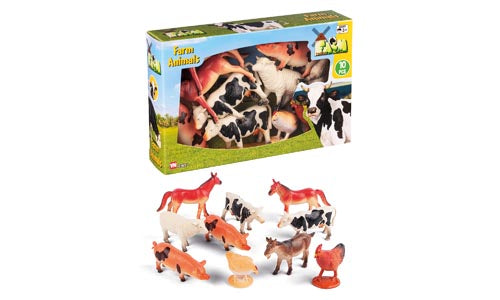 FARM DYR I BOKS 10 DELER