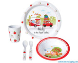 Servise Brunner til barn 5-deler Molly rød