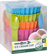 Iskremskål Brunner Ice Cream Cup m/skje 4 pk.