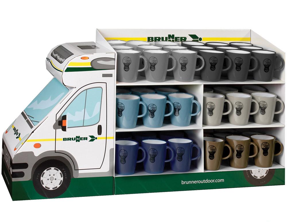 Sjokkselger Brunner Display Camper Winter