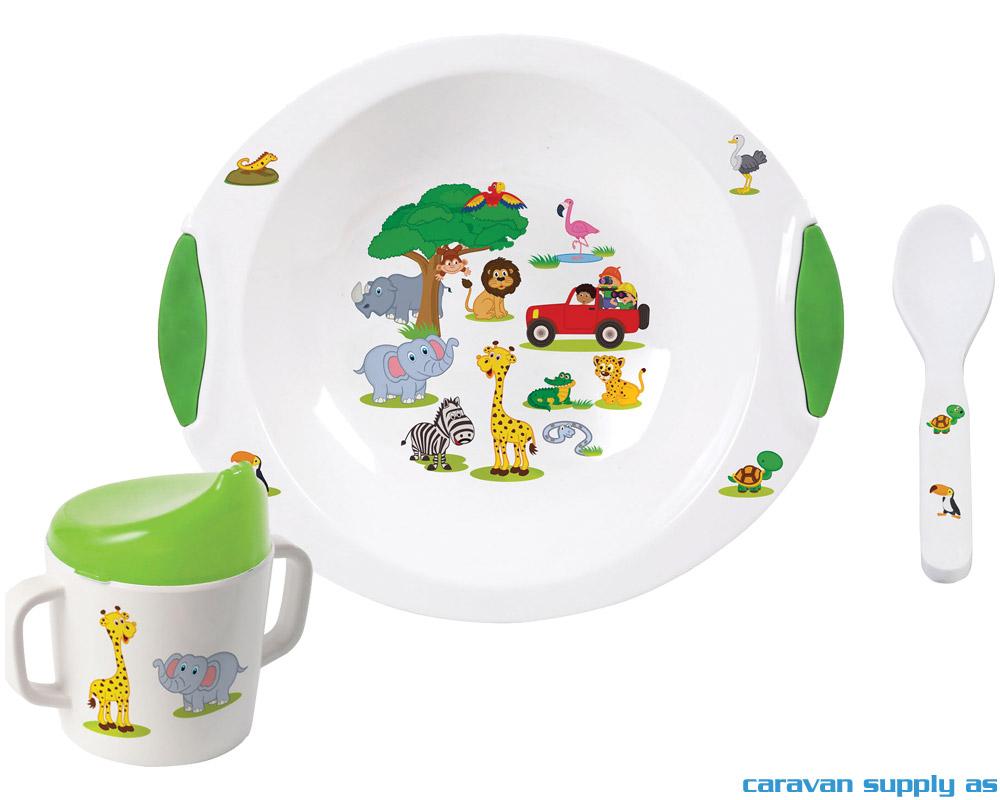 Servise Brunner til barn 3-deler Jungle Parade 6m+