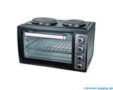 Bordkomfyr m/2 plater og stekeovn 28l svart