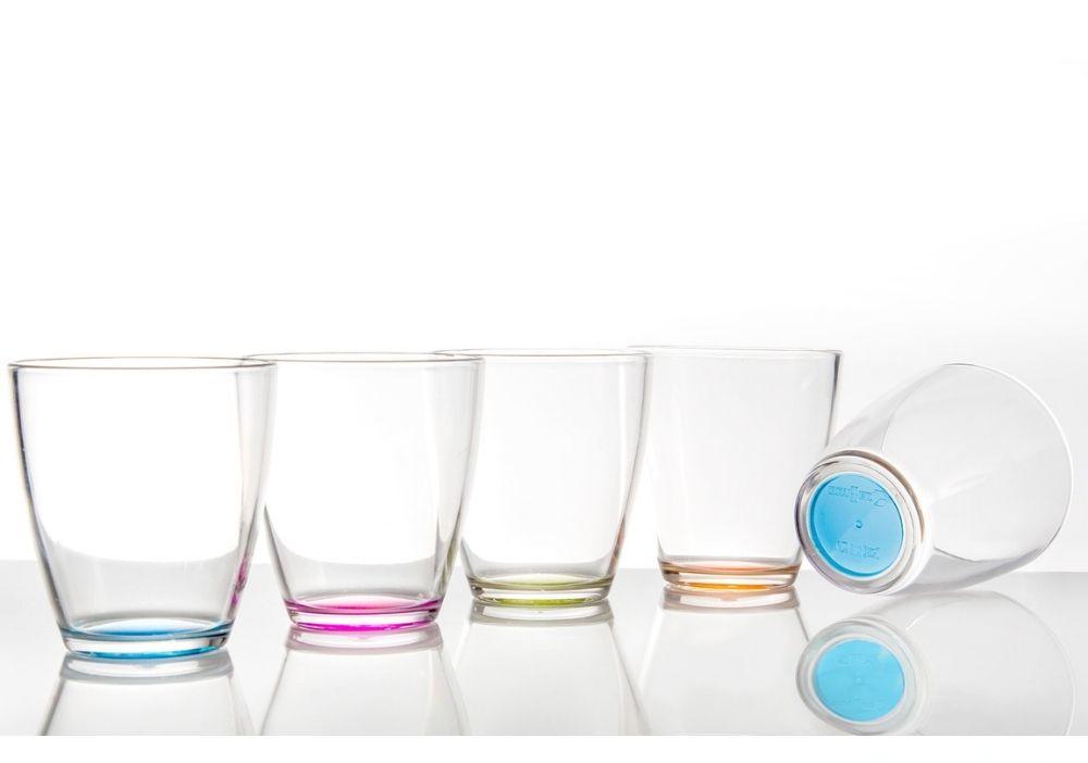 Glass Brunner Tahiti m/farget bunn 20 cl 4stk