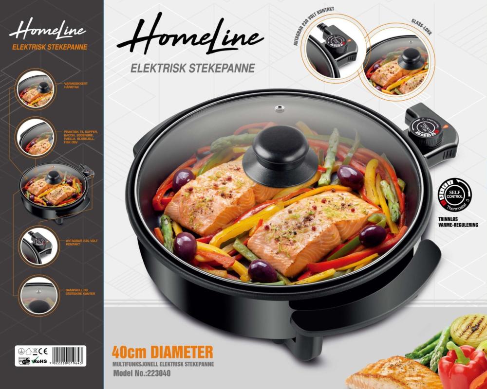 Stekepanne Homeline rund 40cm, 1500W