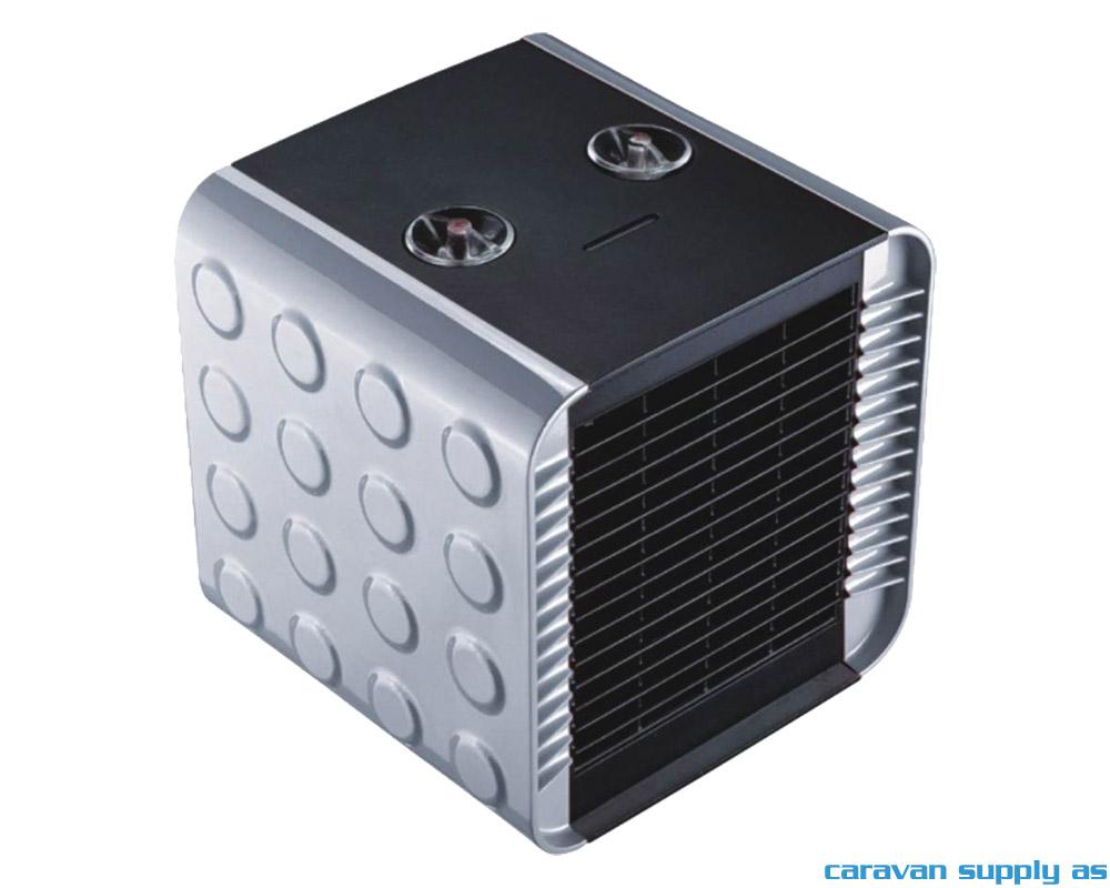 Varmeovn Mika m/veltesikring 750/1500W 22x21x22cm