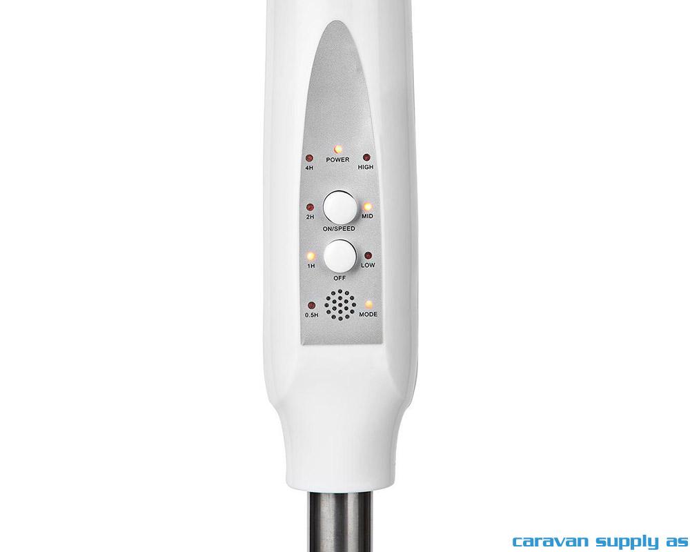 Gulvvifte 40cm m/fjernkontroll hvit