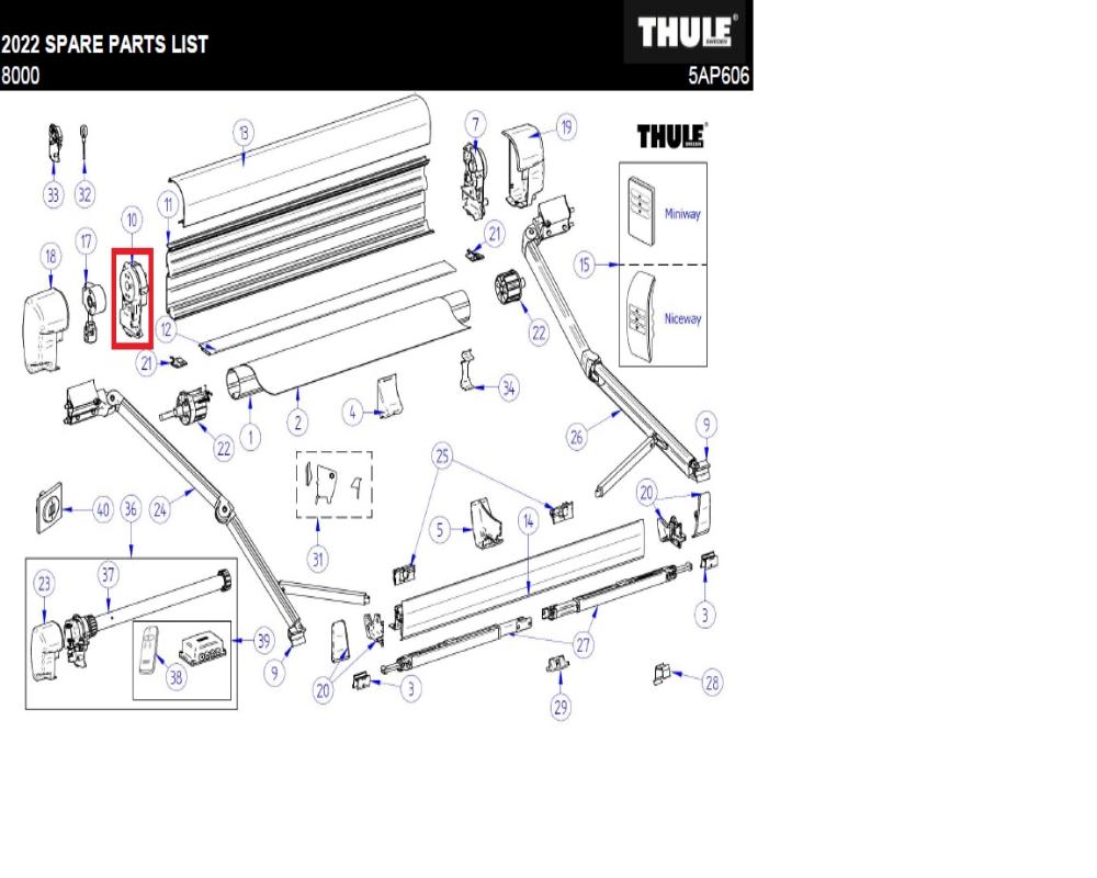 L.H. end plate assy 8000 1500600871