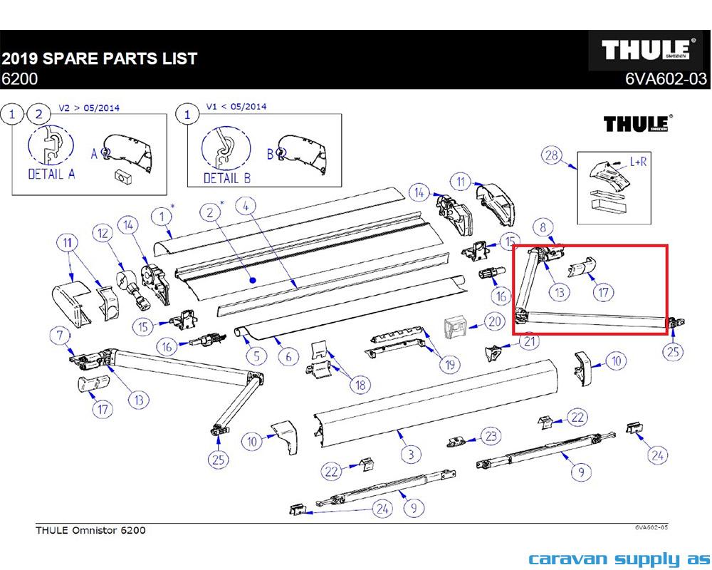 R.H. spring arm 6200 from 3m 1500602599