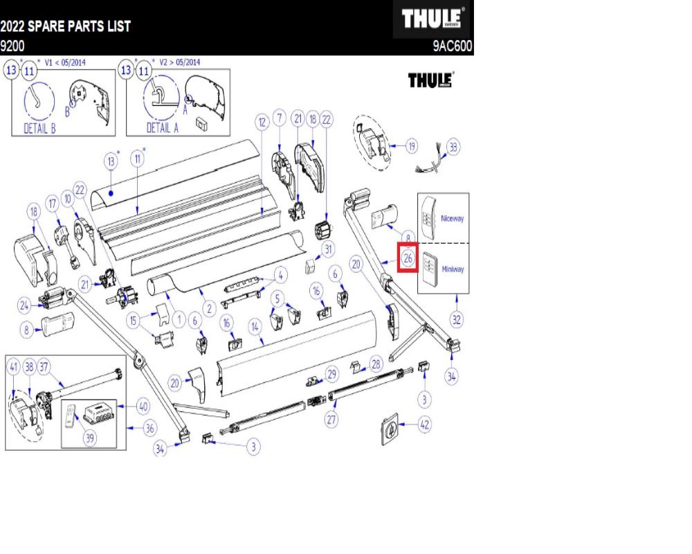 R.H. spring arm 9200 1500602501