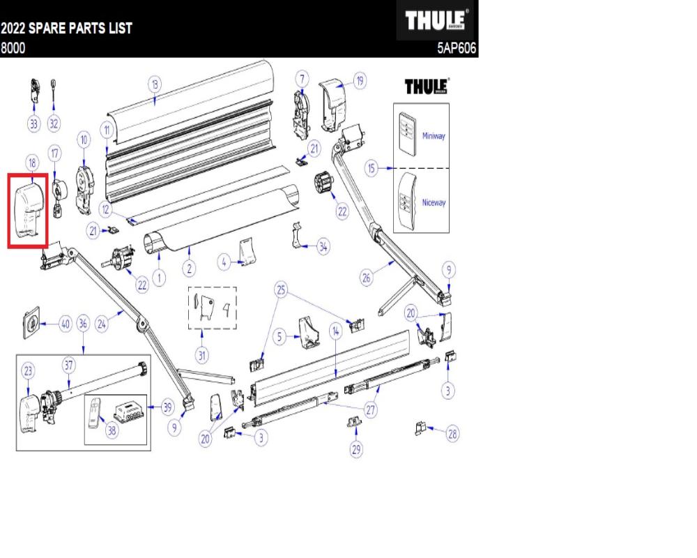 LH endcap mainhousing 8000 ano 1500601250