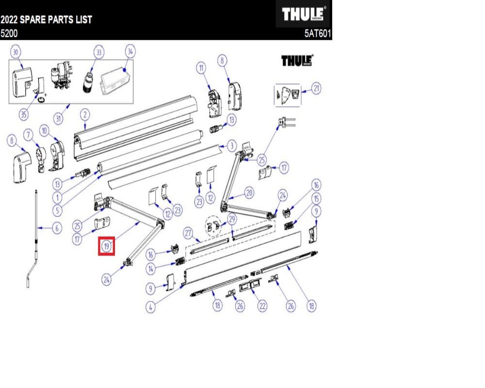 L.H. spring arm compl. 5200 from 3m 1500603085
