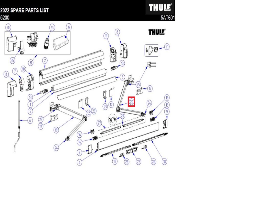 R.H. spring arm compl. 5200 from 3m 1500603089