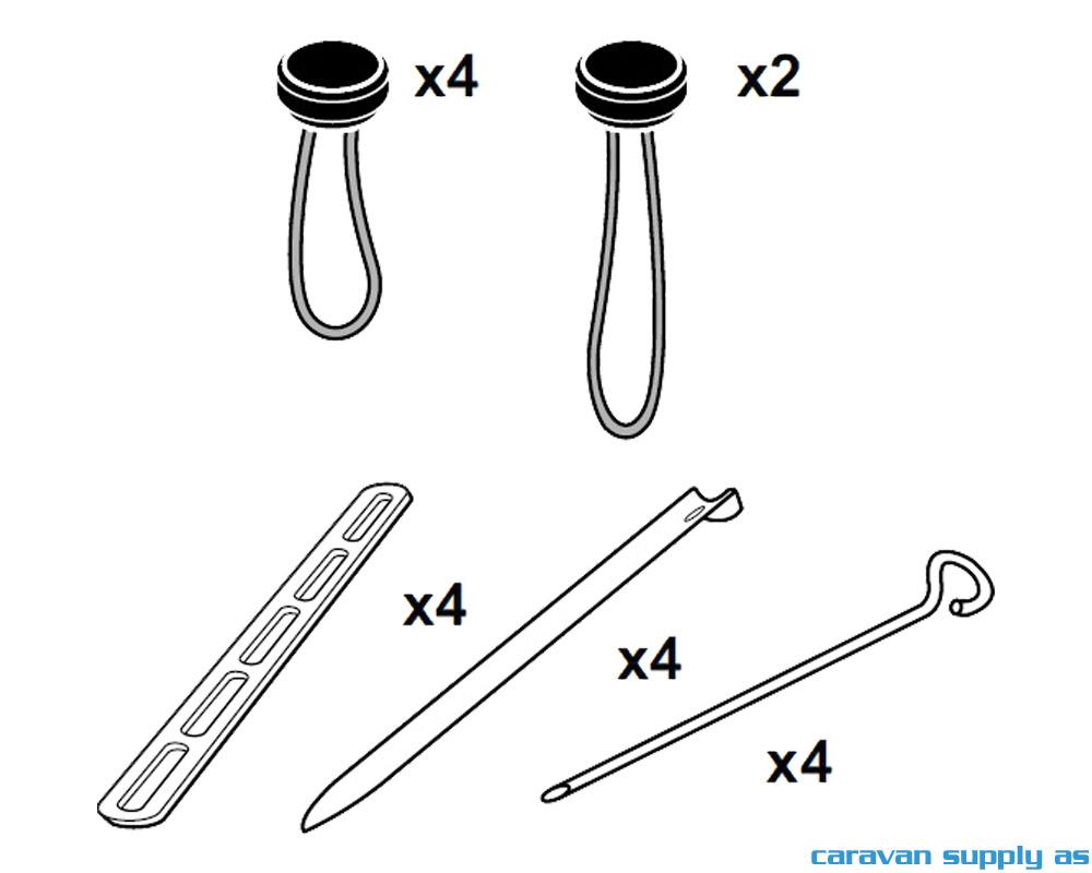Bag with multi pos.rubber+pegs+short con+long con