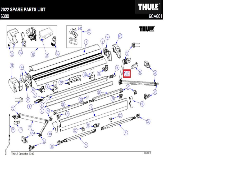 R.h. spring arm 6300 3,0/5,0m 1500603329