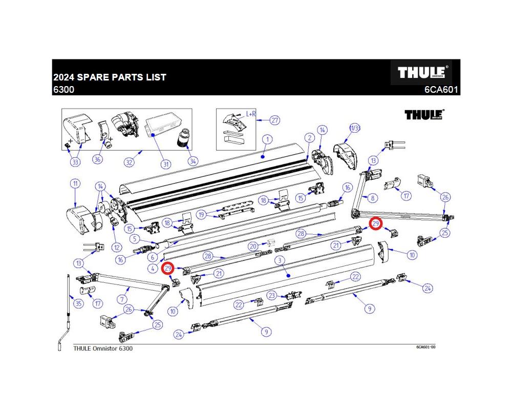 Endcap tension arm L+R 6300 1500603345