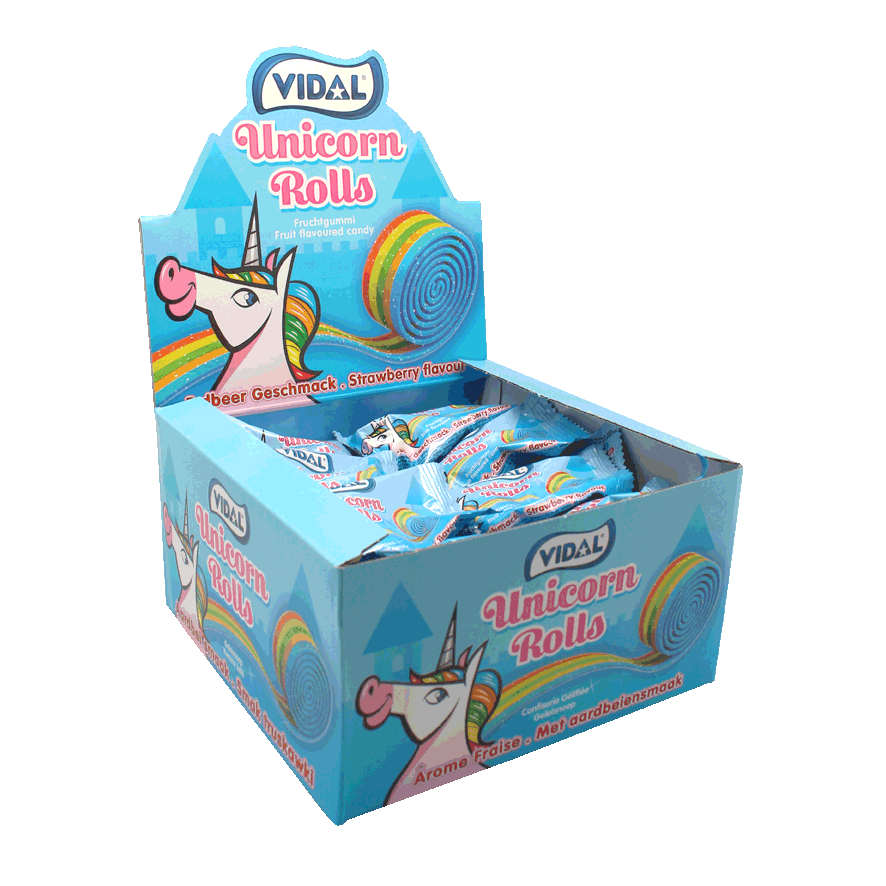 Unicorn Rolla Belta Rainbow  24 Stk salgenheter pr. display